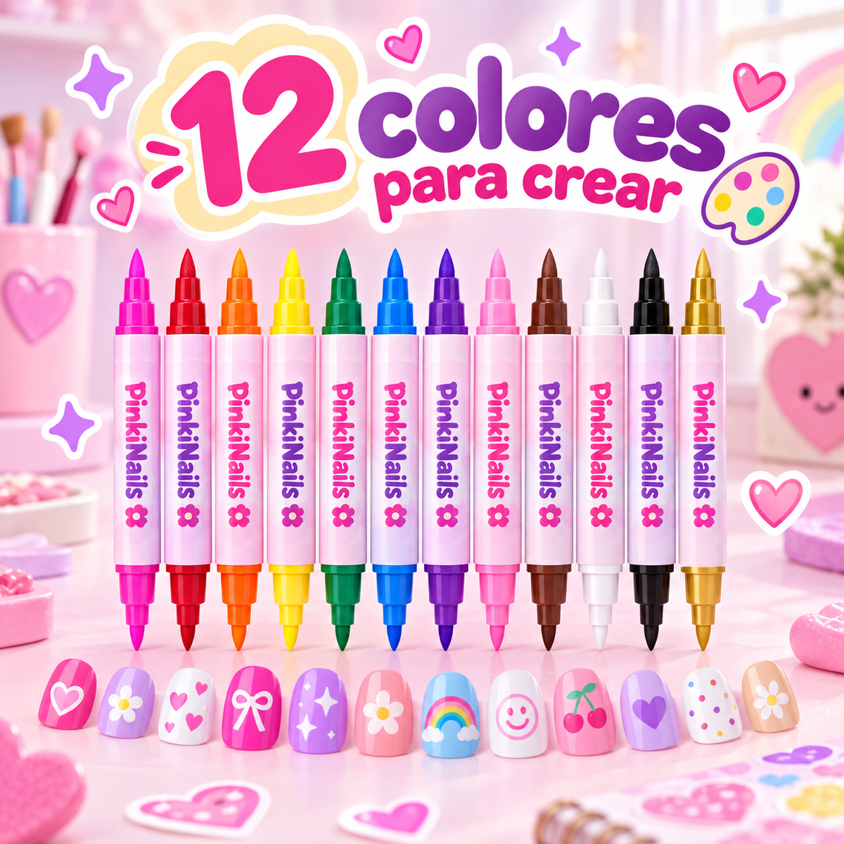 PinkiNails™ – Kit para Decorar Uñas