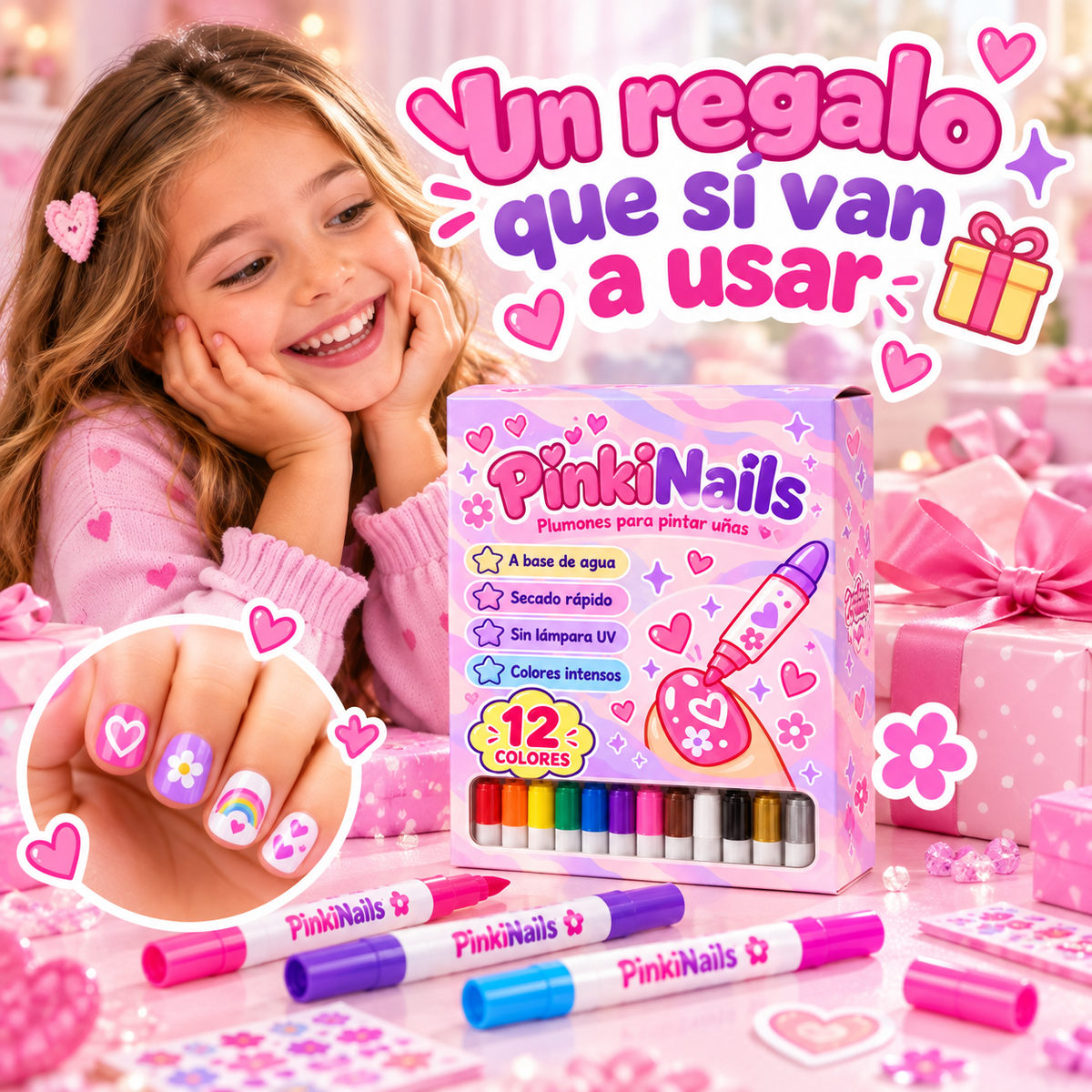 PinkiNails™ – Kit para Decorar Uñas